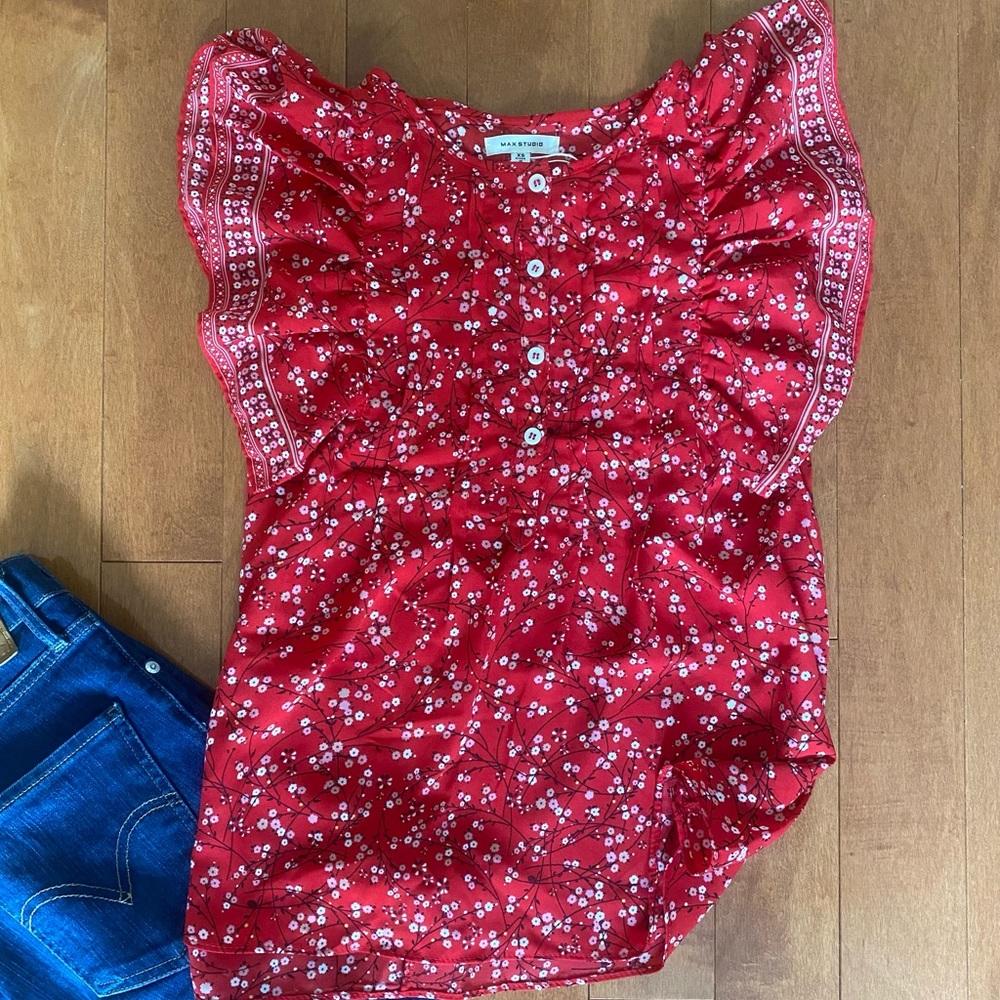 Max Studio butterfly sleeve top